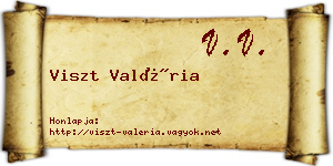Viszt Valéria névjegykártya
